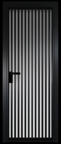 Межкомнатная дверь 11AG Черный матовый RAL9005 стекло Матовое    Profil Doors