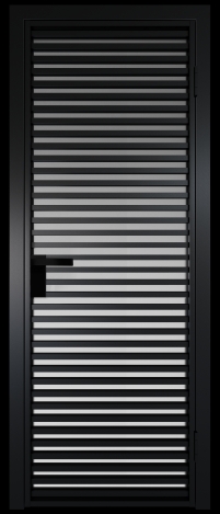 Межкомнатная дверь 12AG Черный матовый RAL9005 стекло Матовое    Profil Doors