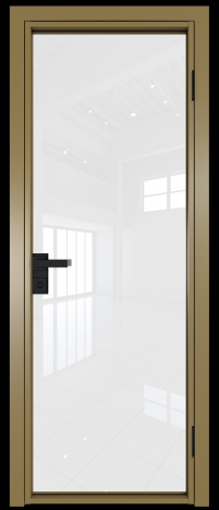 Межкомнатная дверь 1AG Золото стекло Белый триплекс    Profil Doors