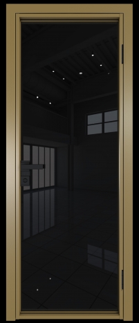 Межкомнатная дверь 1AG Золото стекло Черный триплекс    Profil Doors