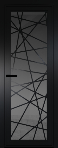 Межкомнатная дверь 1AGP Черный матовый RAL9005 стекло Тонированное  вставка Рисунок 4  Profil Doors