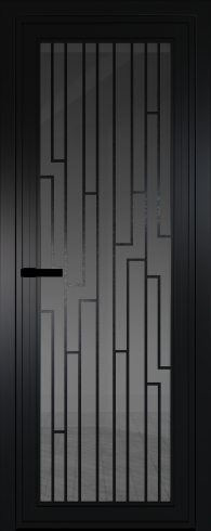 Межкомнатная дверь 1AGP Черный матовый RAL9005 стекло Тонированное  вставка Рисунок 5  Profil Doors