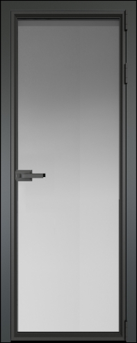 Межкомнатная дверь 1AV Серая ночь стекло Матовое    Profil Doors