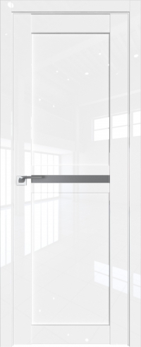 Межкомнатная дверь 2.43L Белый люкс стекло Графит    Profil Doors