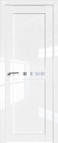 Межкомнатная дверь 2.43L Белый люкс стекло Прозрачное    Profil Doors