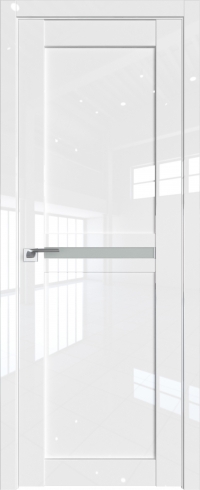 Межкомнатная дверь 2.43L Белый люкс стекло Матовое    Profil Doors