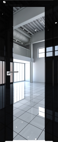 Межкомнатная дверь 8L Черный люкс стекло Зеркальный триплекс    Profil Doors