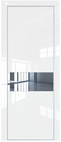Межкомнатная дверь 17LA Белый люкс стекло Зеркало    Profil Doors