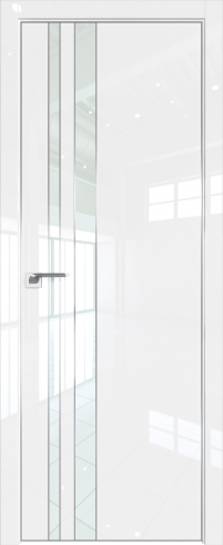 Межкомнатная дверь 20LE Белый люкс стекло Lacobel Белый лак   кромка Матовая Profil Doors