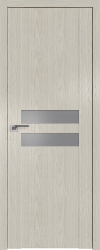 Межкомнатная дверь 2.03N Дуб SKY Белёный стекло Lacobel Серебряный лак    Profil Doors