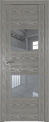 Межкомнатная дверь 21N Дуб SKY Denim стекло Зеркало    Profil Doors