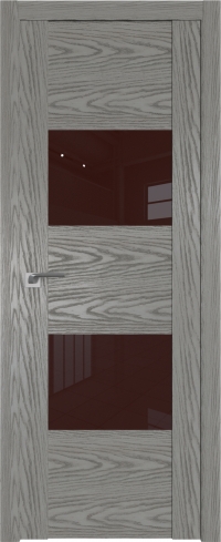 Межкомнатная дверь 21N Дуб SKY Denim стекло Lacobel Коричневый лак    Profil Doors