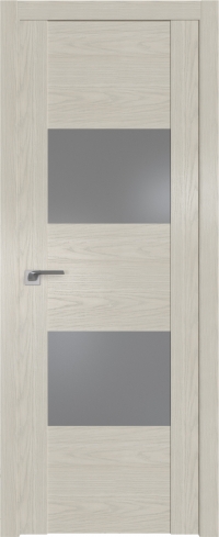 Межкомнатная дверь 21N Дуб SKY Белёный стекло Lacobel Серебряный лак    Profil Doors