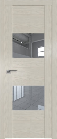 Межкомнатная дверь 21N Дуб SKY Белёный стекло Зеркало    Profil Doors