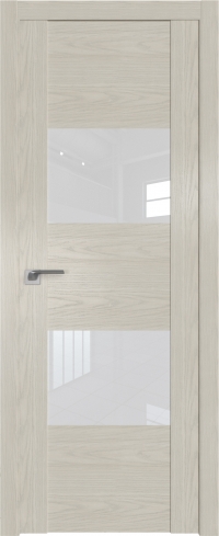 Межкомнатная дверь 21N Дуб SKY Белёный стекло Лак классик    Profil Doors