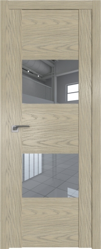 Межкомнатная дверь 21N Дуб SKY Крем стекло Зеркало    Profil Doors