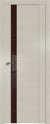 Межкомнатная дверь 62N Дуб SKY Белёный стекло Lacobel Коричневый лак    Profil Doors
