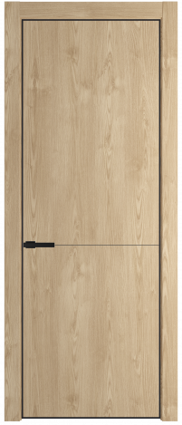 Межкомнатная дверь 16NE Каштан натуральный    кромка Черный матовый RAL9005 Profil Doors