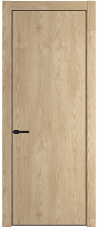 Межкомнатная дверь 1NE Каштан натуральный    кромка Черный матовый RAL9005 Profil Doors