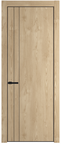 Межкомнатная дверь 12NE Каштан натуральный    кромка Черный матовый RAL9005 Profil Doors