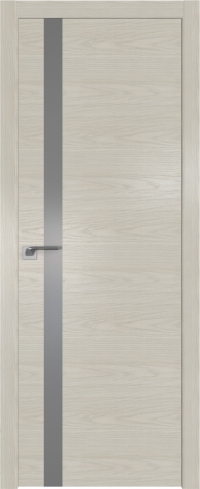Межкомнатная дверь 6NK Дуб SKY Белёный стекло Lacobel Серебряный лак   кромка ABS в цвет с 4-х сторон Profil Doors