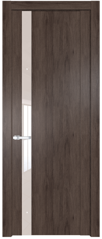 Межкомнатная дверь 1.2NO Дуб Тобакко стекло Lacobel Перламутровый лак    Profil Doors