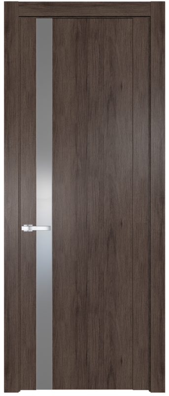 Межкомнатная дверь 1.2NO Дуб Тобакко стекло Lacobel Серебряный лак    Profil Doors