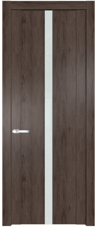 Межкомнатная дверь 1.8NO Дуб Тобакко стекло Белый лак    Profil Doors