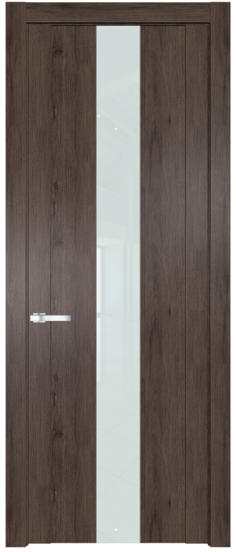 Межкомнатная дверь 1.9NO Дуб Тобакко стекло Lacobel Белый лак    Profil Doors