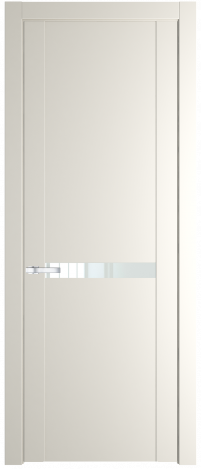 Межкомнатная дверь 1.4P Перламутр белый стекло Матовое    Profil Doors