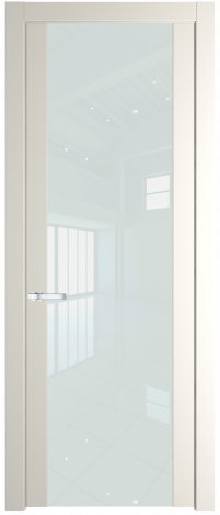 Межкомнатная дверь 1.7P Перламутр белый стекло Матовое    Profil Doors
