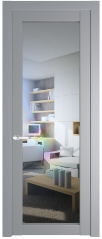 Межкомнатная дверь 1.1.2PD Смоки (RAL 870-02) стекло Матовое    Profil Doors