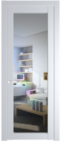 Межкомнатная дверь 1.1.2PD Вайт (RAL 110 96 02) стекло Матовое    Profil Doors