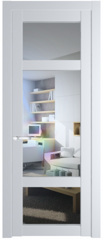 Межкомнатная дверь 1.3.2PD Вайт (RAL 110 96 02) стекло Матовое    Profil Doors