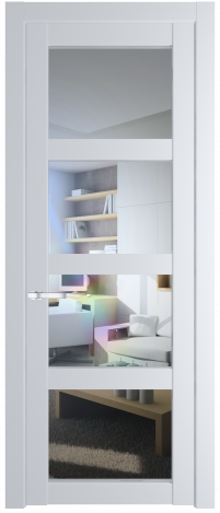 Межкомнатная дверь 1.4.2PD Вайт (RAL 110 96 02) стекло Матовое    Profil Doors