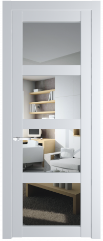 Межкомнатная дверь 2.4.2PD Вайт (RAL 110 96 02) стекло Матовое    Profil Doors