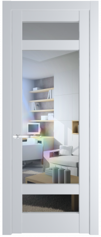 Межкомнатная дверь 4.3.2PD Вайт (RAL 110 96 02) стекло Матовое    Profil Doors