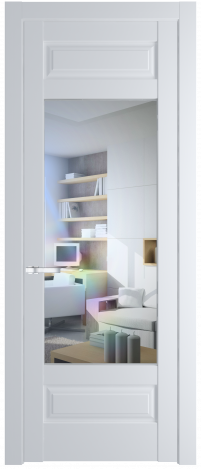 Межкомнатная дверь 4.3.3PD Вайт (RAL 110 96 02) стекло Матовое    Profil Doors