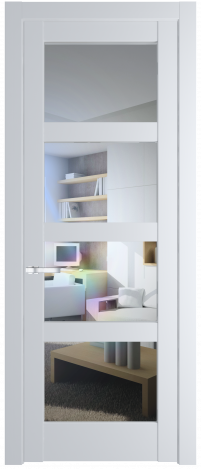 Межкомнатная дверь 4.4.2PD Вайт (RAL 110 96 02) стекло Матовое    Profil Doors