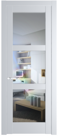 Межкомнатная дверь 4.6.2PD Вайт (RAL 110 96 02) стекло Матовое    Profil Doors