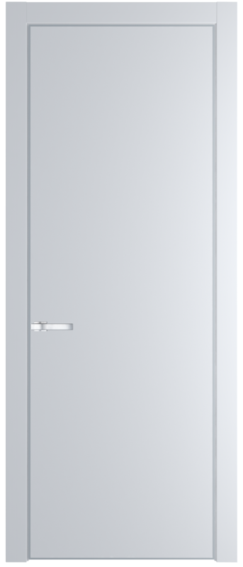 Межкомнатная дверь 1.PEO Вайт (RAL 110 96 02)    кромка Серебро Profil Doors