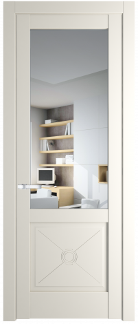 Межкомнатная дверь 1.2.2PM Перламутр белый стекло Матовое    Profil Doors