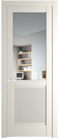 Межкомнатная дверь 2.2.2PM Перламутр белый стекло Матовое    Profil Doors