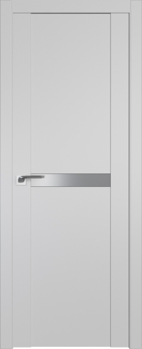 Межкомнатная дверь 2.01U Манхэттен стекло Lacobel Серебряный лак    Profil Doors