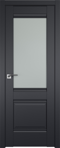 Межкомнатная дверь 2U Черный матовый стекло Матовое    Profil Doors