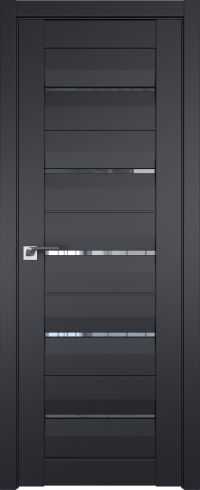 Межкомнатная дверь 48U Черный матовый стекло Прозрачное    Profil Doors