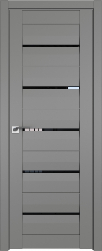 Межкомнатная дверь 48U Грей стекло Черный триплекс    Profil Doors