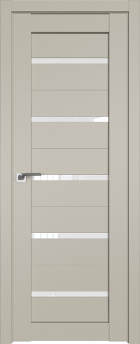 Межкомнатная дверь 7U Шеллгрей стекло Белый триплекс    Profil Doors