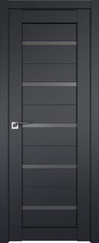 Межкомнатная дверь 7U Черный матовый стекло Графит    Profil Doors
