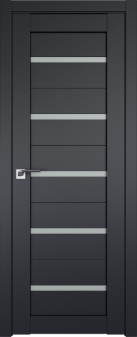 Межкомнатная дверь 7U Черный матовый стекло Матовое    Profil Doors